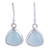 Chalcedony dangle earrings, 'Gleaming Pyramids' - Sterling Silver and Aqua Chalcedony Dangle Earrings