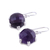 Amethyst dangle earrings, 'Dazzling Purple' - Amethyst and Sterling Silver Dangle Earrings from India