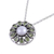 Peridot and cultured pearl pendant necklace, 'Peridot Petals' - Peridot and Cultured Pearl Sterling Silver Pendant Necklace (image 2d) thumbail