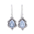 Blue topaz dangle earrings, 'Blue Intricacy' - Sterling Silver and Blue Topaz Dangle Earrings from India (image 2a) thumbail