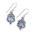 Blue topaz dangle earrings, 'Blue Intricacy' - Sterling Silver and Blue Topaz Dangle Earrings from India (image 2d) thumbail