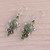 Peridot dangle earrings, 'Glittering Green' - Peridot and Green Composite Turquoise 925 Silver Earrings (image 2c) thumbail