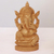 Wood sculpture, 'Royal Protector' - Hand-Carved Kadam Wood Sculpture of Ganesha from India