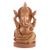 Wood sculpture, 'Royal Protector' - Hand-Carved Kadam Wood Sculpture of Ganesha from India thumbail