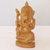 Escultura de madera - Escultura de madera de Kadam tallada a mano de Ganesha de la India