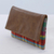 Leather accent cotton clutch, 'Vibrant Checks' - Leather Accent Cotton Clutch with Checks from India (image 2b) thumbail