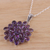 Amethyst pendant necklace, 'Purple Camellia' - Brilliant 22 Carat Amethyst Pendant Necklace (image 2b) thumbail