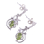 Peridot dangle earrings, 'Green Temptations' - Peridot and Rhodium Plated Sterling Silver Dangle Earrings (image 2d) thumbail
