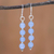 Quartz dangle earrings, 'Happy Delight in Sky Blue' - Quartz Dangle Earrings in Sky Blue from India (image 2) thumbail