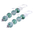 Quartz dangle earrings, 'Happy Delight in Green' - Quartz and Silver Dangle Earrings in Green from India (image 2d) thumbail