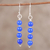 Quartz dangle earrings, 'Happy Delight in Deep Blue' - Blue Quartz and Sterling Silver Dangle Earrings from India (image 2) thumbail