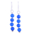 Quartz dangle earrings, 'Happy Delight in Deep Blue' - Blue Quartz and Sterling Silver Dangle Earrings from India thumbail