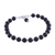 Quartz beaded bracelet, 'Happy Delight in Black' - Quartz and Silver Beaded Bracelet in Black from India (image 2c) thumbail