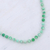 Quartz beaded necklace, 'Happy Delight in Light Green' - Quartz and Silver Beaded Necklace in Light Green from India (image 2b) thumbail
