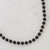 Quartz beaded necklace, 'Happy Delight in Black' - Quartz and Silver Beaded Necklace in Black from India (image 2b) thumbail