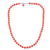 Quartz beaded necklace, 'Happy Delight in Orange' - Quartz and Silver Beaded Necklace in Orange from India thumbail