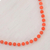 Quartz beaded necklace, 'Happy Delight in Orange' - Quartz and Silver Beaded Necklace in Orange from India (image 2b) thumbail