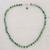 Quartz beaded necklace, 'Happy Delight in Green' - Green Quartz and Silver Beaded Necklace from India (image 2) thumbail