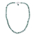 Quartz beaded necklace, 'Happy Delight in Green' - Green Quartz and Silver Beaded Necklace from India thumbail