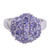 Rhodium plated tanzanite cocktail ring, 'Glittering Arrangement' - Rhodium Plated Tanzanite Cocktail Ring from India