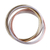 Sterling silver, copper, and brass multi-band ring, 'Classic Quintet' - Sterling Silver Copper and Brass Band Ring from India (image 2c) thumbail