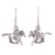 Sterling silver dangle earrings, 'Winning Horses' - Handcrafted Sterling Silver Horse Dangle Earrings from India thumbail