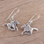 Sterling silver dangle earrings, 'Winning Horses' - Handcrafted Sterling Silver Horse Dangle Earrings from India (image 2b) thumbail