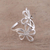 Sterling silver cocktail ring, 'Twin Floral Beauty' - Sterling Silver Floral Cocktail Ring from India (image 2) thumbail