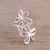 Sterling silver cocktail ring, 'Twin Floral Beauty' - Sterling Silver Floral Cocktail Ring from India (image 2b) thumbail