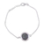 Labradorite pendant bracelet, 'Circular Shine' - Labradorite and Sterling Silver Pendant Bracelet from India