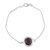 Smoky quartz pendant bracelet, 'Circular Shine' - Smoky Quartz and Sterling Silver Bracelet from India