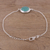 Chalcedony pendant bracelet, 'Circular Shine' - Chalcedony and Sterling Silver Pendant Bracelet from India