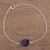 Amethyst pendant bracelet, 'Trendy Egg' - Amethyst and Sterling Silver Pendant Bracelet from India thumbail