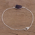 Amethyst pendant bracelet, 'Trendy Egg' - Amethyst and Sterling Silver Pendant Bracelet from India (image 2c) thumbail