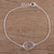 Quartz pendant bracelet, 'Trendy Egg' - Quartz and Sterling Silver Pendant Bracelet from India (image 2) thumbail