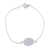 Quartz pendant bracelet, 'Trendy Egg' - Quartz and Sterling Silver Pendant Bracelet from India thumbail