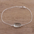 Prasiolite pendant bracelet, 'Trendy Egg' - Prasiolite and Sterling Silver Pendant Bracelet from India (image 2b) thumbail