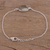 Prasiolite pendant bracelet, 'Trendy Egg' - Prasiolite and Sterling Silver Pendant Bracelet from India (image 2c) thumbail