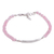 Rose quartz pendant bracelet, 'Beauty Is Infinite' - Rose Quartz Beaded Pendant Bracelet from India thumbail