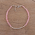 Rose quartz pendant bracelet, 'Beauty Is Infinite' - Rose Quartz Beaded Pendant Bracelet from India (image 2b) thumbail