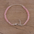 Rose quartz pendant bracelet, 'Beauty Is Infinite' - Rose Quartz Beaded Pendant Bracelet from India (image 2c) thumbail