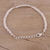 Rainbow moonstone beaded bracelet, 'Calming Beauty' - Rainbow Moonstone and Sterling Silver Beaded Bracelet (image 2c) thumbail