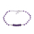 Amethyst link bracelet, 'Luminous Purple' - Handcrafted Amethyst and Sterling Silver Link Bracelet thumbail