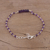 Amethyst link bracelet, 'Luminous Purple' - Handcrafted Amethyst and Sterling Silver Link Bracelet (image 2c) thumbail