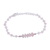 Rose quartz link bracelet, 'Luminous Pink' - Rose Quartz and Sterling Silver Link Bracelet from India thumbail