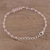 Rose quartz link bracelet, 'Luminous Pink' - Rose Quartz and Sterling Silver Link Bracelet from India (image 2c) thumbail