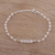 Rainbow moonstone link bracelet, 'Luminous White' - Rainbow Moonstone and Sterling Silver Link Bracelet (image 2) thumbail