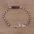 Smoky quartz link bracelet, 'Luminous Brown' - Handcrafted Smoky Quartz and Sterling Silver Link Bracelet