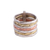 Ring aus gemischtem Metallband - Bandring aus Sterlingsilber, Kupfer und Messing aus Indien