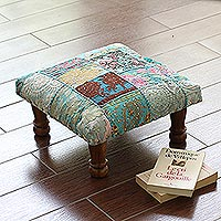Featured review for Embellished ottoman, Rajasthani Patchwork